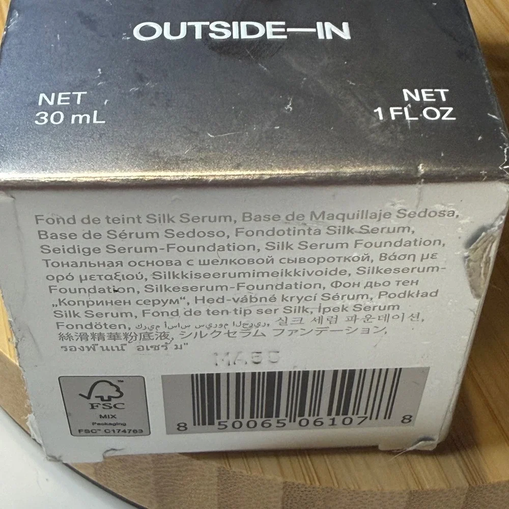 Outside-In • Silk Serum Foundation • 160 Light Warm • 1 fl oz • New in Ugly Box